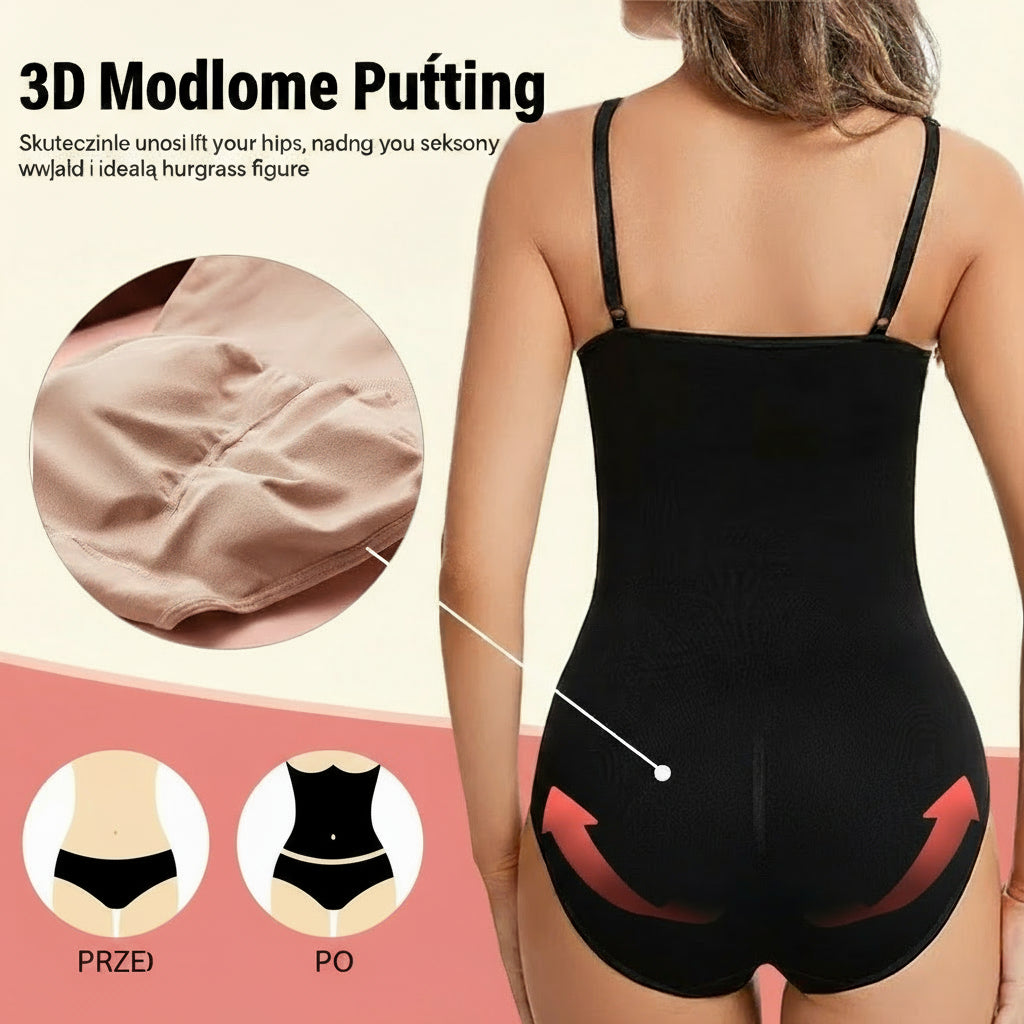 Women Slimming Shapewear Seamless Slimming Butt Lifter Full Body Shaper Smooth Out Bodysuit Open Crotch High Elastic Body Suits